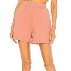Revolve SixThreeSeven High Rise The Sweat Shorts XXS in Salmon